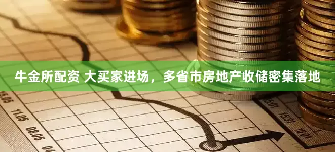 牛金所配资 大买家进场，多省市房地产收储密集落地
